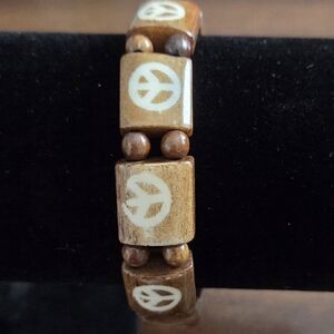 Bohemian Peace Symbol Bracelet